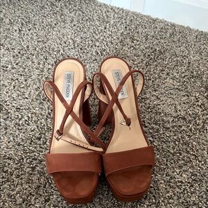Steve Madden Tan Strappy Heels